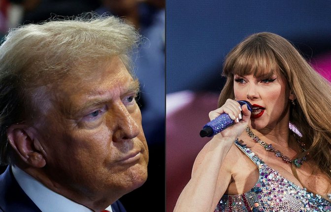 Best friends werden sie in diesem Leben wohl nicht mehr: Donald Trump und Taylor Swift. (Archivbilder)<span class='image-autor'>Foto: AFP/KEVIN DIETSCH</span>
