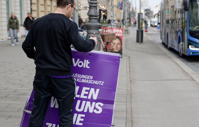 Nach der Wahl: Volt hat es nicht in den Bundestag geschafft.<span class='image-autor'>Foto: dpa/Tizian Gerbing</span>