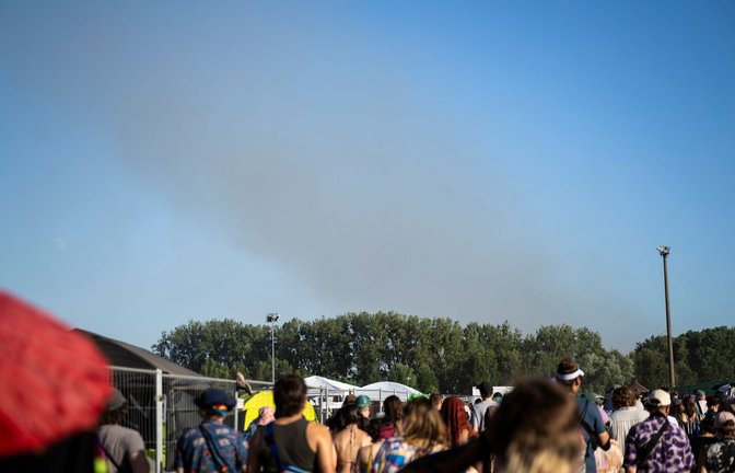 Das Fusion-Festival ist wegen eines Brands unterbrochen worden.<span class='image-autor'>Foto: Philip Dulian/dpa</span>