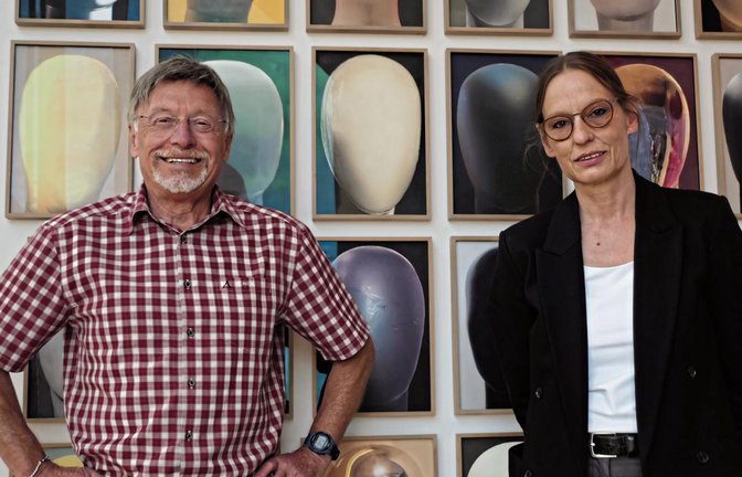 Peter Klein und Valeria Waibel sind die Köpfe hinter der jüngsten Ausstellung im Kunstwerk. Fotos: Friedrich