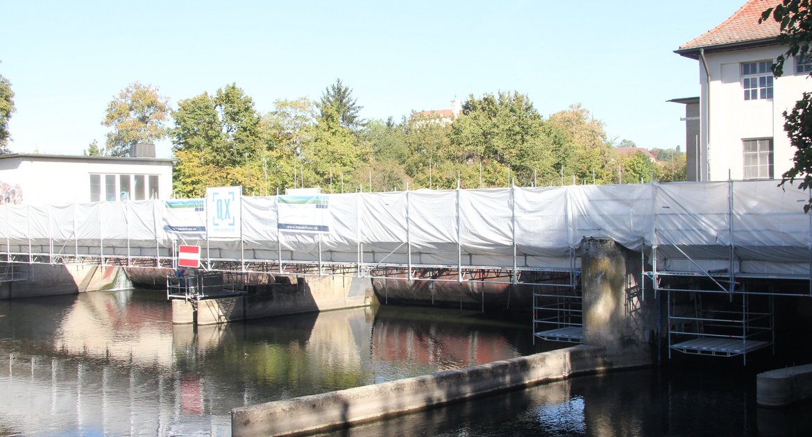 Vaihingen Enz Häckersteg Sanierung Bauarbeiten Fußgängerbrücke