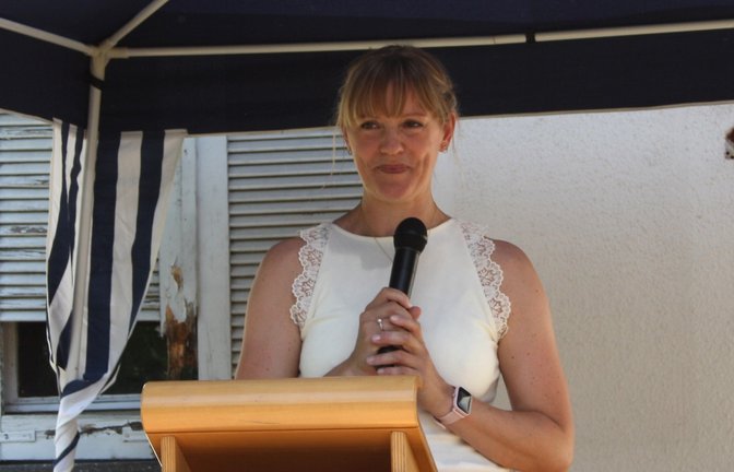 „Heute bin ich angekommen“, sagt die neue Gündelbacher Schulleiterin Lisa Ammann. <span class='image-autor'>Fotos: Mross</span>
