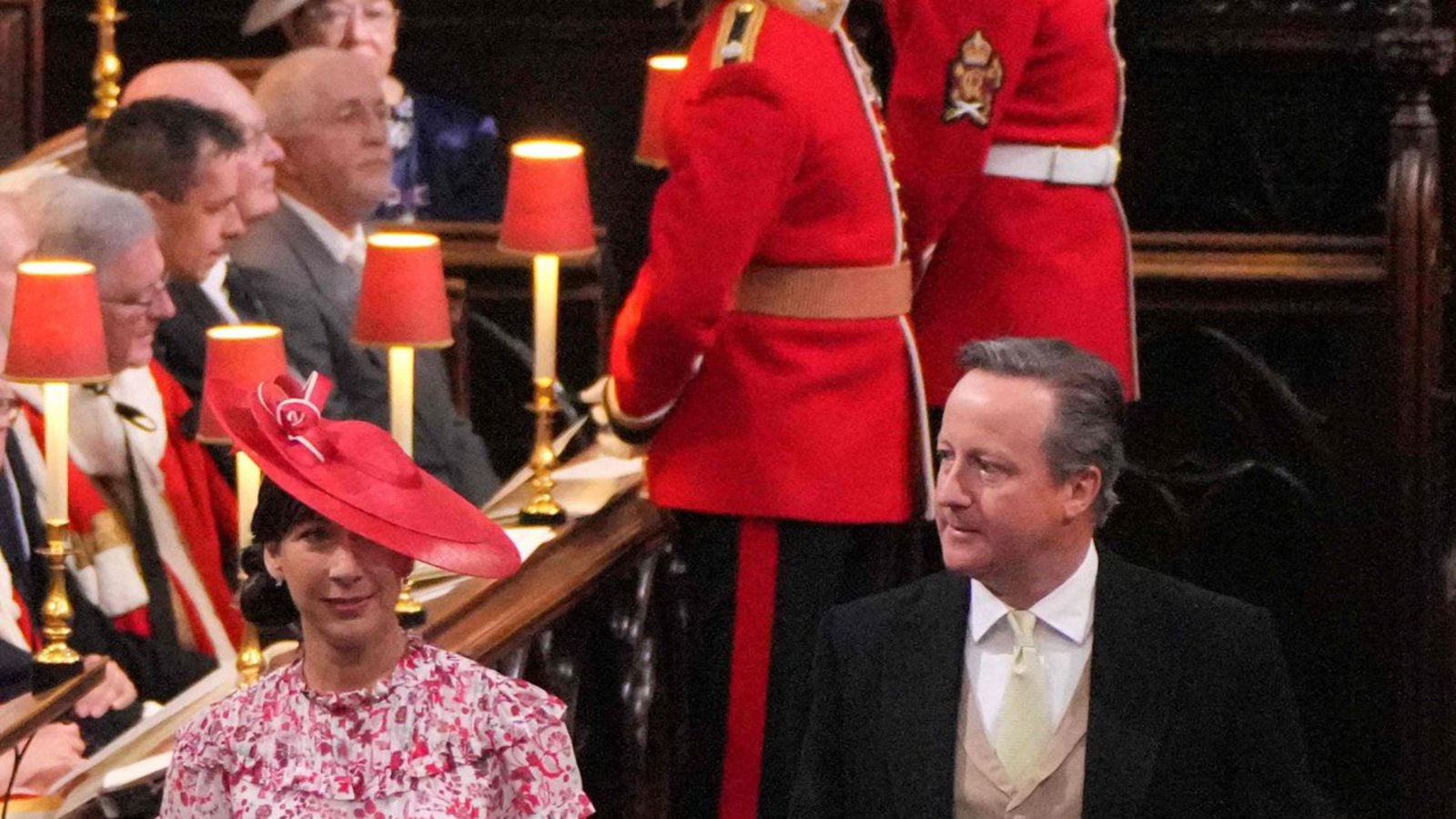 Der frühere britische Premier David Cameron und seine Frau SamanthaFoto: AFP/AARON CHOWN