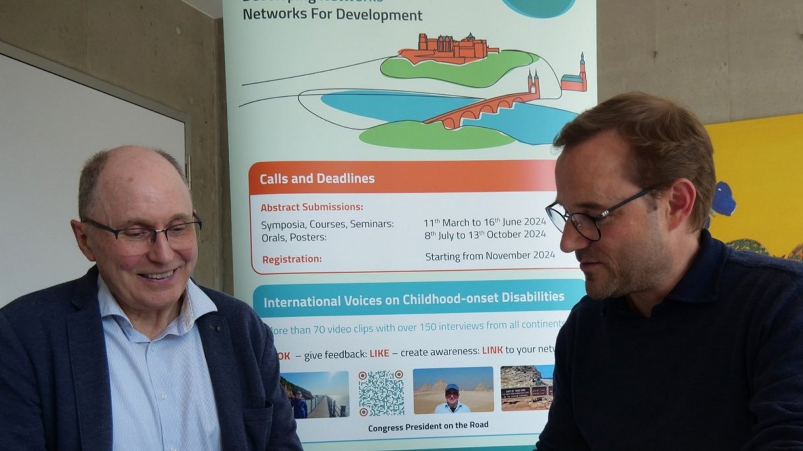 Die letzten Vorbereitungen für den Weltkongresses für Kinder mit Entwicklungsstörungen laufen. In Maulbronn wird das Vorprogramm stattfinden, geben Rainer Blank (links) und Sebastian Schröder bekannt. Namhafte Experten aus aller Welt werden dazu erwartet.  Foto: Friedrich