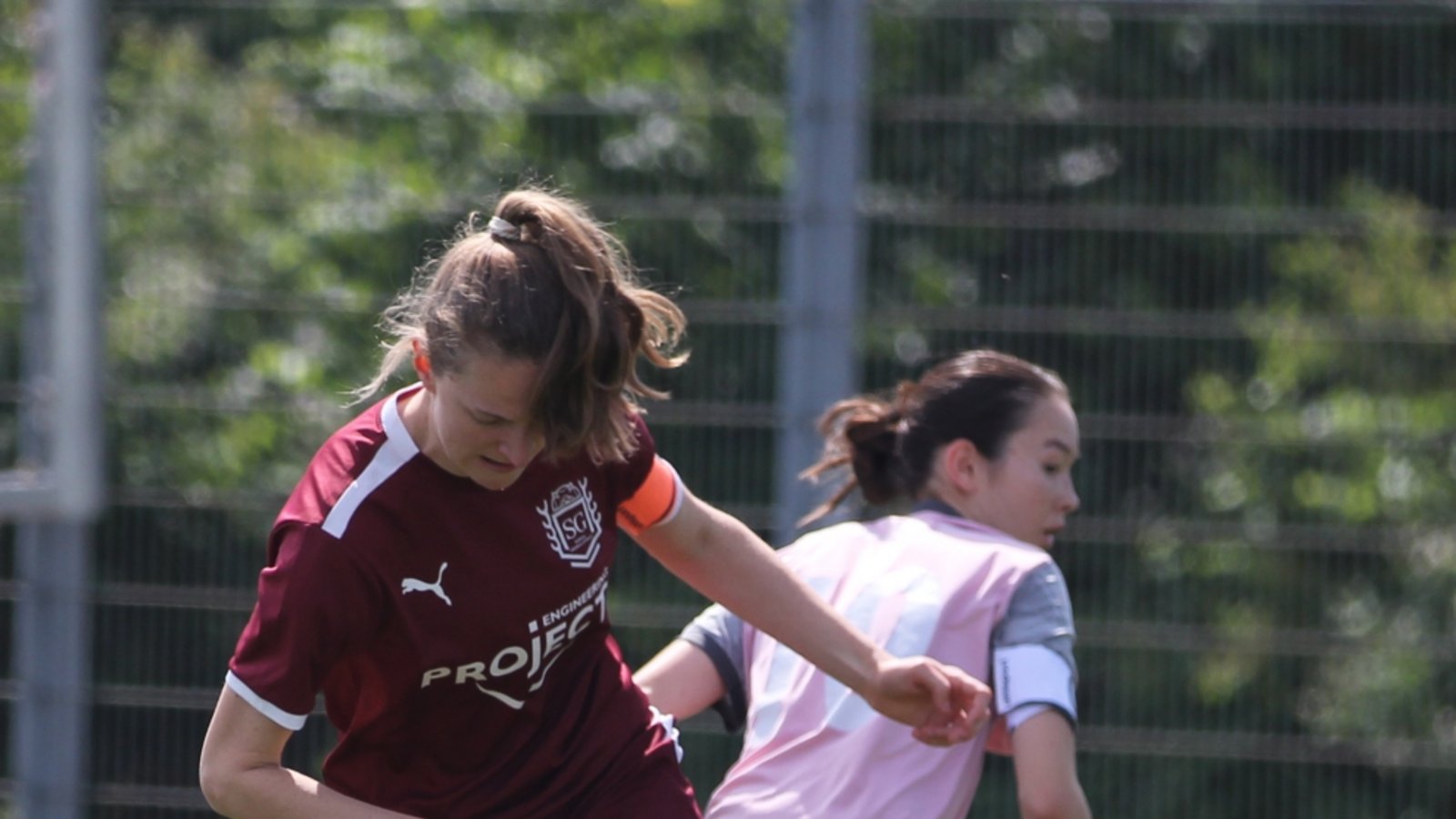 Fussball, Frauen, SGM Großglattbach/Roßwag/Bissingen, Christina Carl (links), Foto: Dittrich