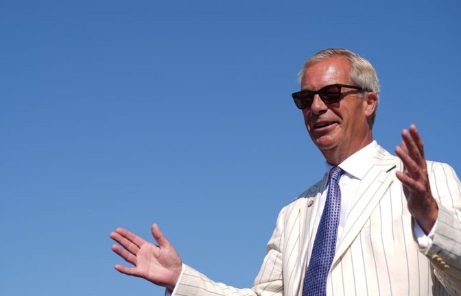 Nigel Farage, Vorsitzender der Partei „Reform UK“.<span class='image-autor'>Joe Giddens/PA Wire/dpa</span>