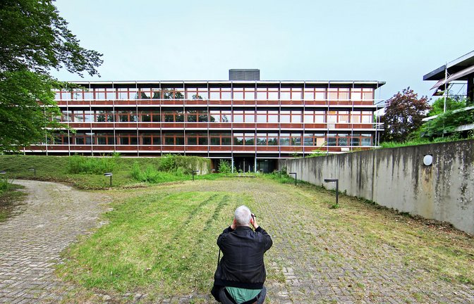 Der Eiermann-Campus in Stuttgart steht seit langem leerDas Eiermann-Areal von oben: ein Platz für Flüchtlinge?<span class='image-autor'>Foto: Wilhelm Mierendorf/LGL</span>