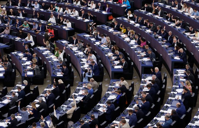 Das Europäische Parlament in Straßburg. Amazon-Lobbyisten soll der Zugang zum Parlamentsgebäude verwehrt werden.<span class='image-autor'>Foto: Jean-Francois Badias/AP/dpa</span>