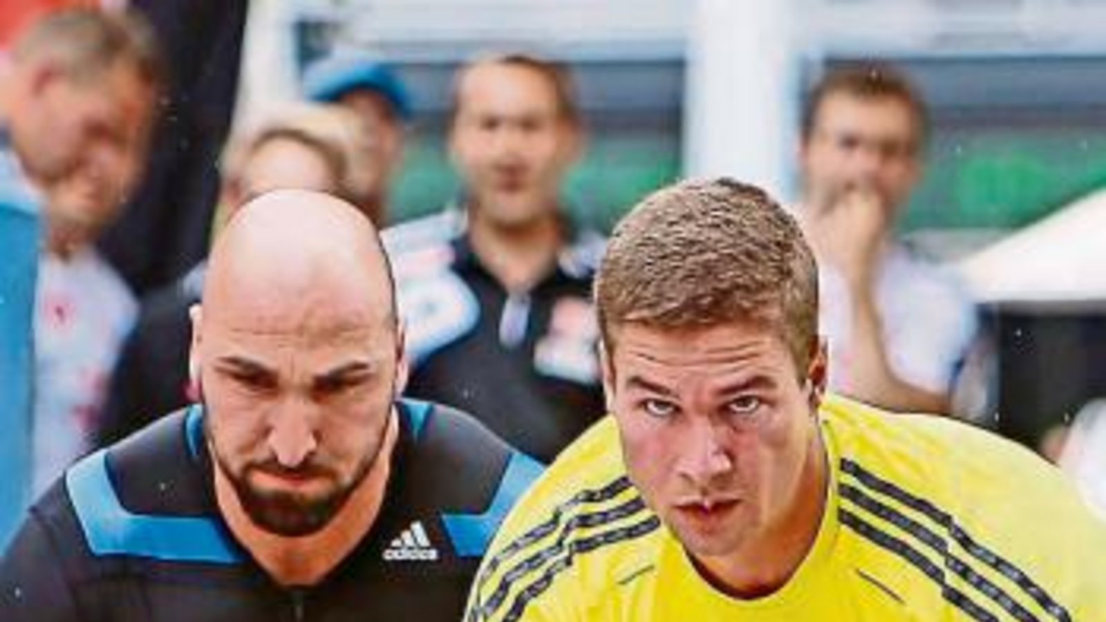 Johannes Lochner (rechts) beim Anschubwettbewerb mit Gregor Bernbach Foto: Baumann Johannes Lochner (rechts) beim Anschubwettbewerb mit Gregor Bernbach Foto: Baumann