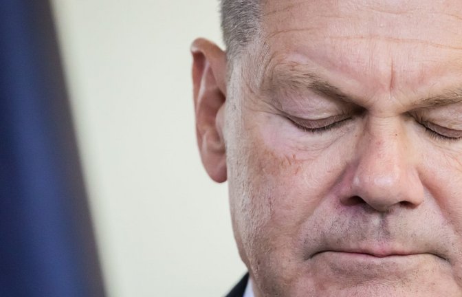 Sozialdemokrat Olaf Scholz: „Schließen Sie für einen Moment die Augen, Herr Bundeskanzler!“<span class='image-autor'>Foto: dpa/Christoph Soeder</span>