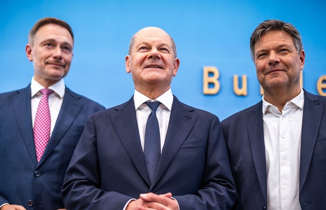Herren des Haushalts: Lindner, Scholz, Habeck<span class='image-autor'>Foto: dpa/Michael Kappeler</span>