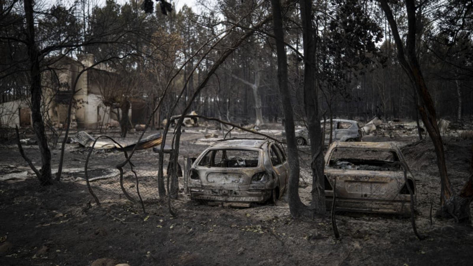 Durch die Feuer ausgebrannte Autos auf einem Campingplatz bei Le Porge.Imago/Anadolu Agency Durch die Feuer ausgebrannte Autos auf einem Campingplatz bei Le Porge.Imago/Anadolu Agency