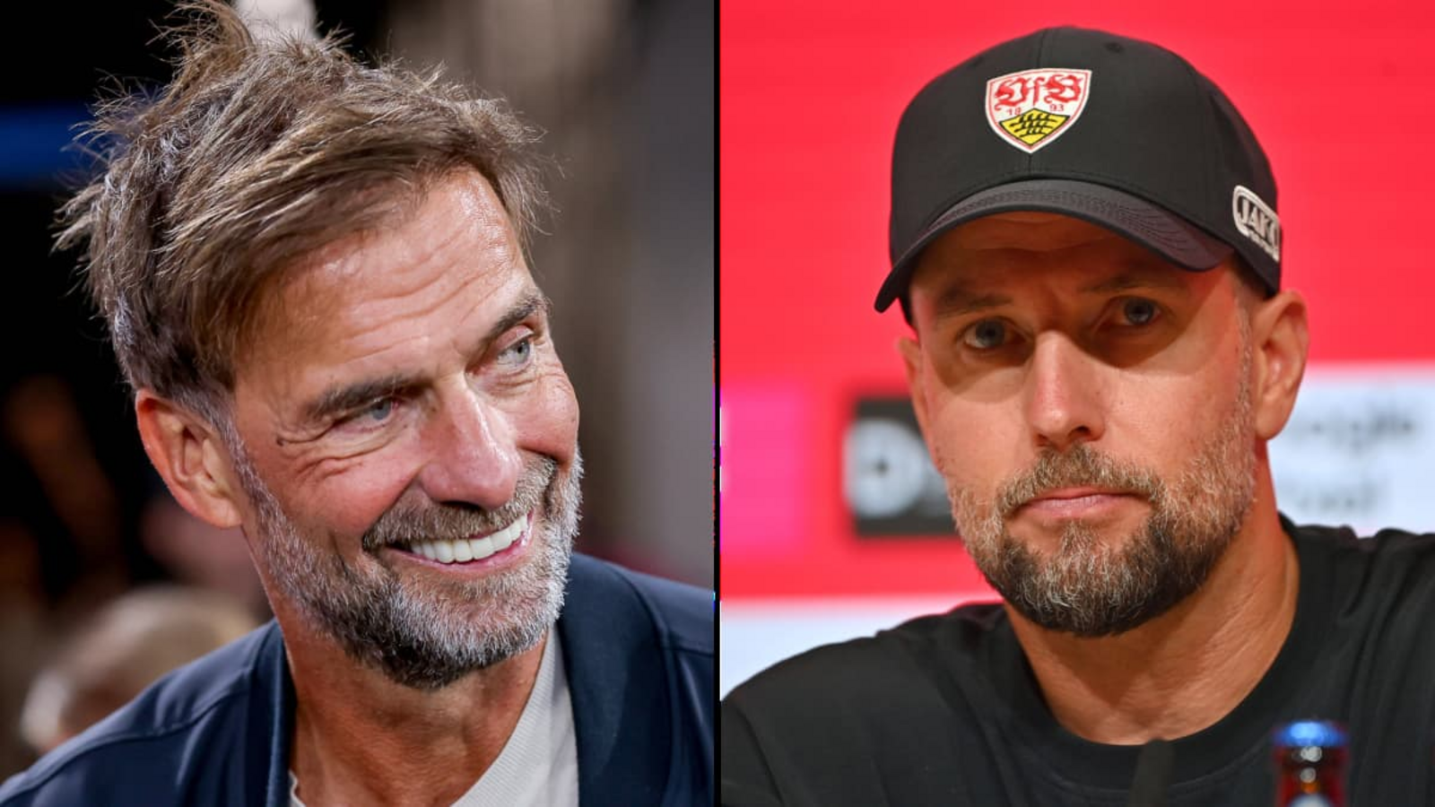 Auch VfB-Coach Sebastian Hoeneß (re.) ist gespannt, welche VfB-Profis der neue Bundestrainer Jürgen Klopp nominieren wird.Imago
