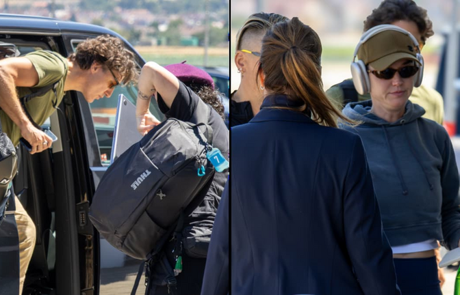 Am Flughafen Stuttgart entdeckt: Katy Perry und Justin Trudeau bei der Abreise nach Perrys Konzert bei den Jazz Open.<span class='image-autor'>Daniel Kessler</span>