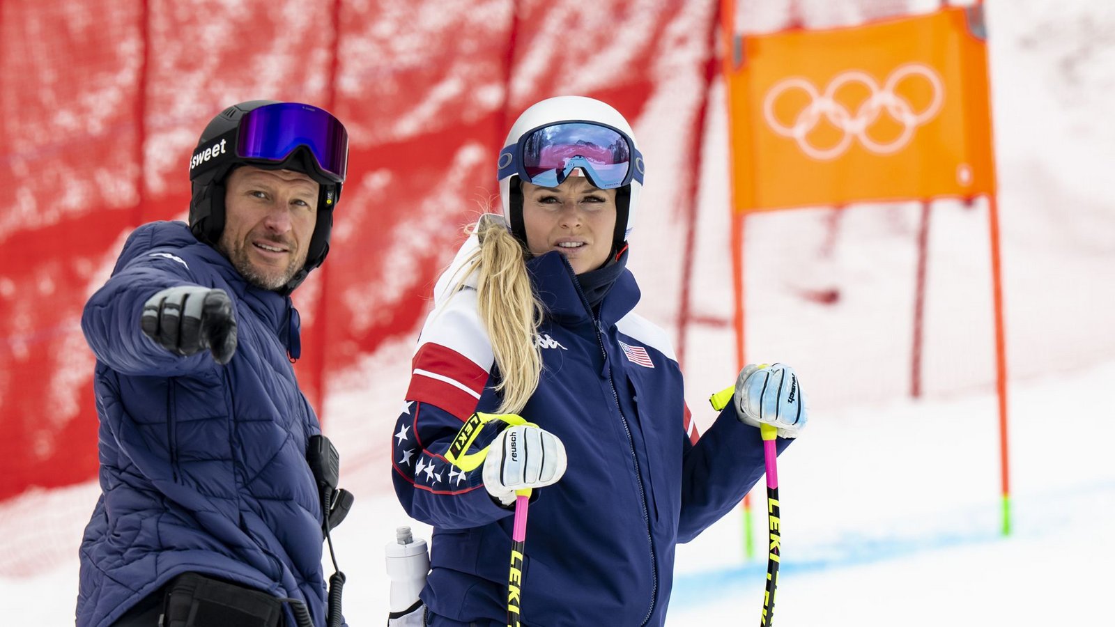 Aksel Lund Svindal (li.) und Lindsey Vonn vor einem Trainingslauf in Cortina d’Ampezzo.Foto: Jean-Christophe Bott/Keystone/dpa Aksel Lund Svindal (li.) und Lindsey Vonn vor einem Trainingslauf in Cortina d’Ampezzo.Foto: Jean-Christophe Bott/Keystone/dpa
