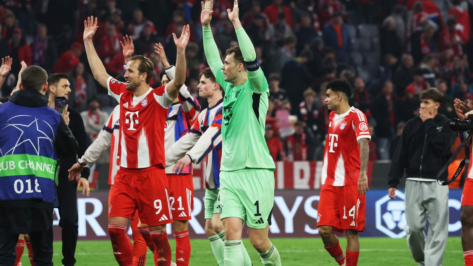 Nach einem turbulenten Spiel besiegt der FC Bayern Real Madrid im Champions-League-Viertelfinale.Foto: AFP/KARL-JOSEF HILDENBRAND