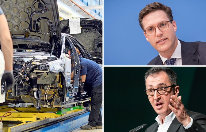 Nicht nur die Spitzenkandidaten von CDU und Grünen, Manuel Hagel und Cem Özdemir, spielen das Thema Wirtschaft weit oben im Wahlkampf.<span class='image-autor'>Foto: picture alliance / dpa</span>