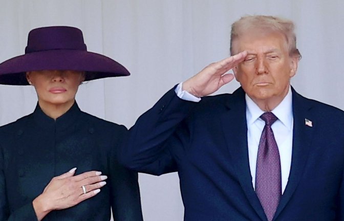 Monarchie-Show mit Melania und Donald-Trump.<span class='image-autor'>Foto: Chris Jackson/PA Wire/dpa</span>