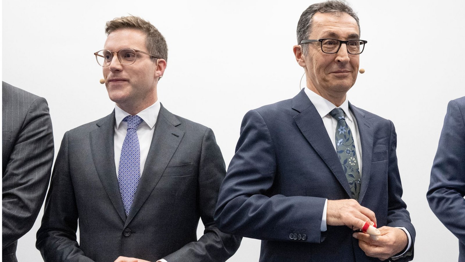 Die Spitzenkandidaten zur Landtagswahl in Baden-Württemberg, Manuel Hagel (CDU, l), und Cem Özdemir (Bündnis 90/Die Grünen).Foto: dpa/Marijan Murat