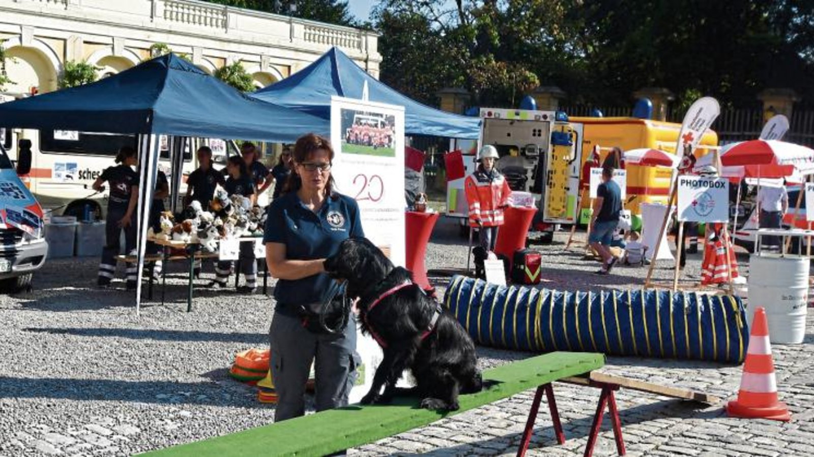 Auch die Hundestaffel des DRK-Kreisverbandes war mit Vorführungen dabei. Fotos: p Auch die Hundestaffel des DRK-Kreisverbandes war mit Vorführungen dabei. Fotos: p