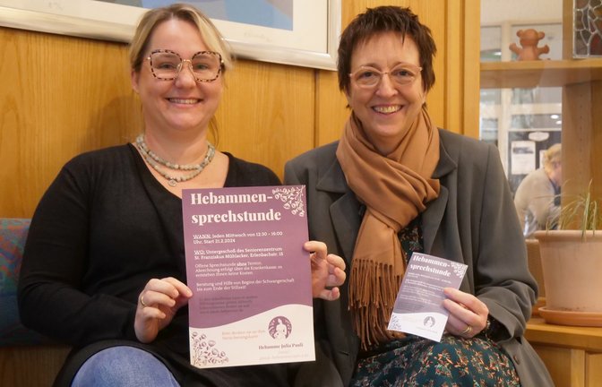 Bieten Schwangeren, die keine Hebamme finden, eine Anlaufstelle: Julia Pauli (links) und Alexandra Papp.  <span class='image-autor'>Foto: Friedrich</span>