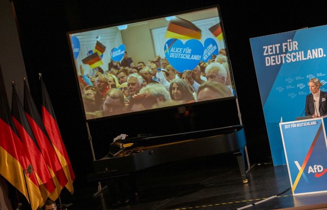 Der Auftritt in Heidenheim ist der einzige von AfD-Kanzlerkandidatin Alice Weidel im Südwesten – wahrscheinlich.<span class='image-autor'>Foto: dpa/Stefan Puchner</span>