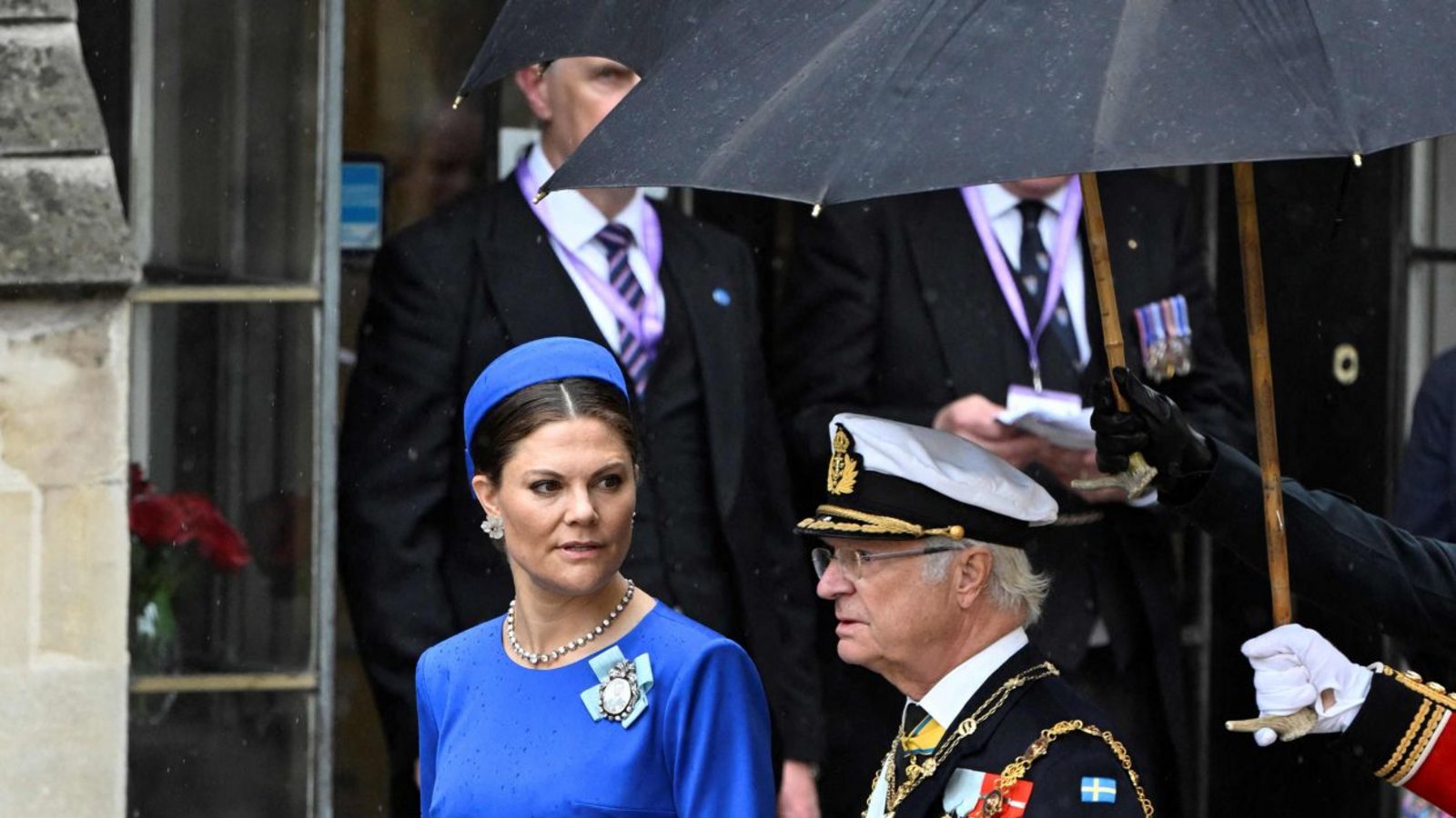 Schwedens König Carl XVI. Gustaf und seine Tochter, Kronprinzessin VictoriaFoto: AFP/TOBY MELVILLE