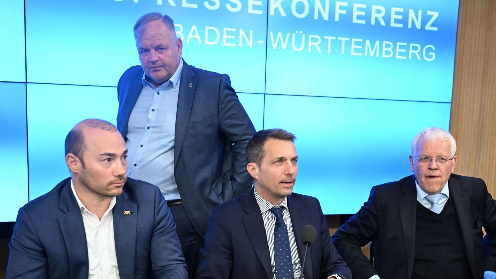Miguel Klaus, Sandro Scheer, Martin Rothweiler und Emil Sänze (von links) gehören der Fraktionsspitze an.Foto: Bernd Weißbrod/dpa Miguel Klaus, Sandro Scheer, Martin Rothweiler und Emil Sänze (von links) gehören der Fraktionsspitze an.Foto: Bernd Weißbrod/dpa