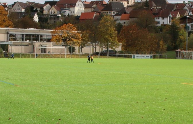 Der neue Kunstrasenplatz in Hohenhaslach. <span class='image-autor'>Foto: Bögel</span>