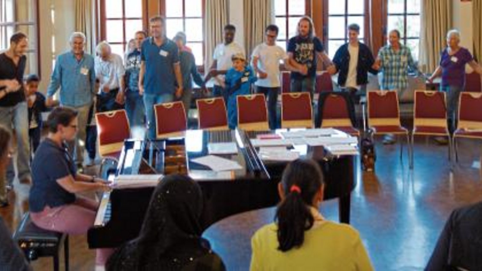 Gemeinsam wurde – vor Corona – im evangelischen Gemeindehaus geprobt. Foto: p Gemeinsam wurde – vor Corona – im evangelischen Gemeindehaus geprobt. Foto: p