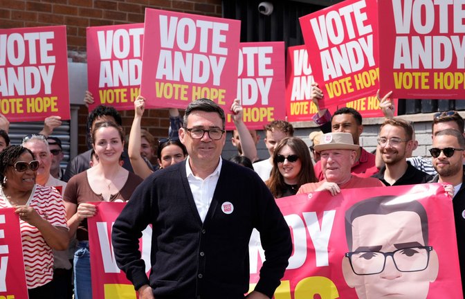 Andy Burnham hat die Nachwahl im Kreis Makerfield gewonnen.<span class='image-autor'>Foto: Peter Byrne/PA Wire/dpa</span>