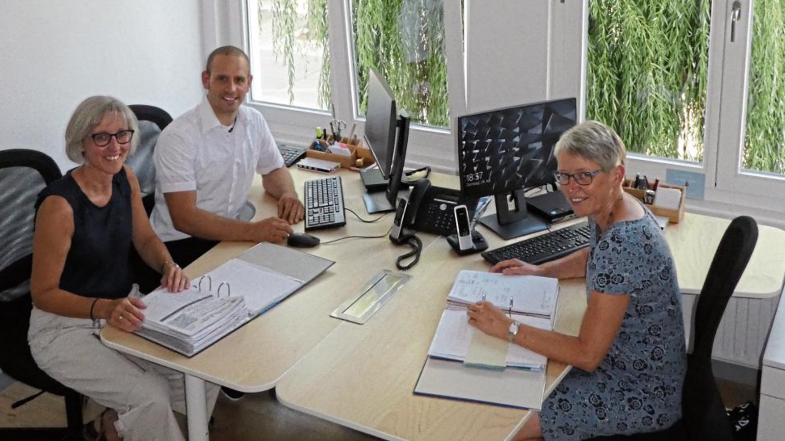 Das Team der Geschäftsstelle des TV Sersheim. Foto: p
