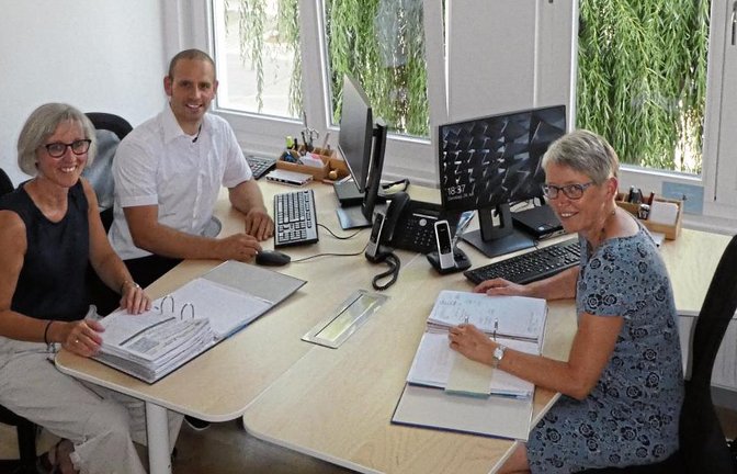 Das Team der Geschäftsstelle des TV Sersheim. Foto: p