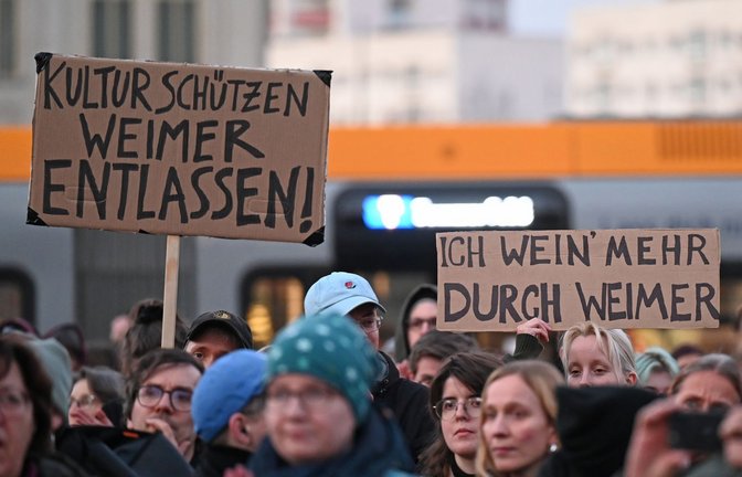 Protest vor dem Leipziger Gewandhaus<span class='image-autor'>Foto: David Hammersen/dpa</span>
