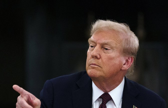 US-Präsdient Donald Trump: Die USA kündigen laut einem Bericht Abkommen gegen Desinformation mit Deutschland und weiteren Staaten (Archivfoto).<span class='image-autor'>Foto: IMAGO/ABACAPRESS/IMAGO/Pool/ABACA</span>