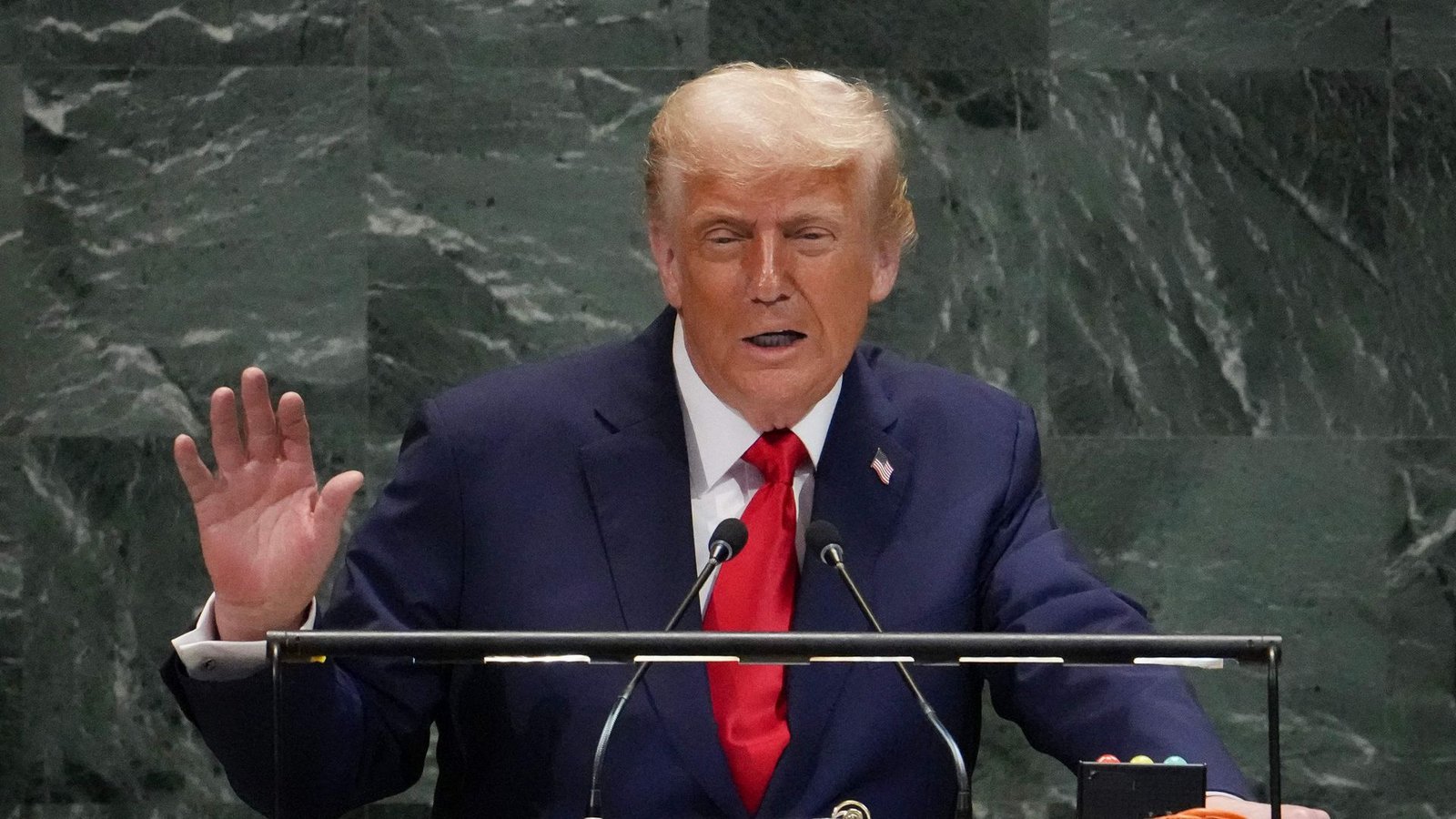 US-Präsident lobte Deutschland bei seiner Rede vor der UNO in New York.Foto: AFP/TIMOTHY A. CLARY US-Präsident lobte Deutschland bei seiner Rede vor der UNO in New York.Foto: AFP/TIMOTHY A. CLARY