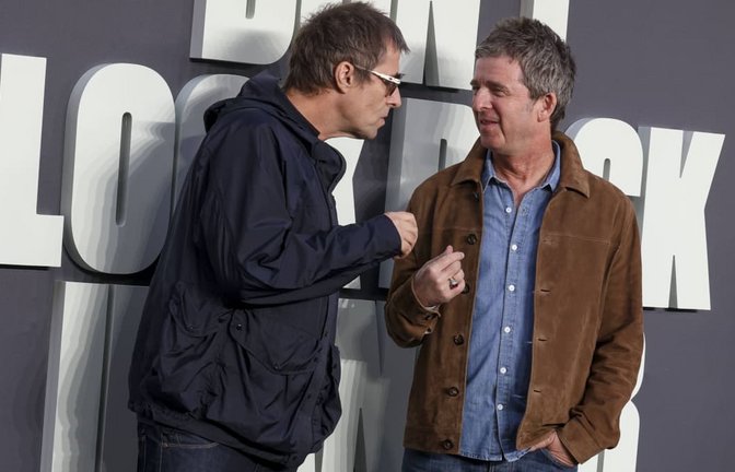 Wieder vereint: Liam und&nbsp; Noel Gallagher am 7. September bei der Premiere der Oasis-Dokumentation „Don't Look Back In Anger“ in London<span class='image-autor'>IMAGO/SOPA Images</span>