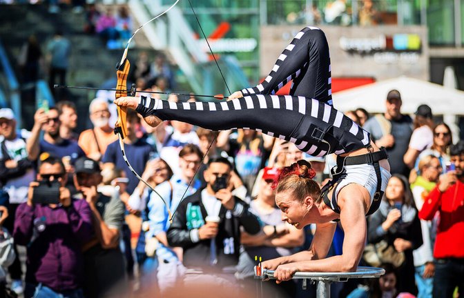 Artistik, Tanz, Comedy und Musik: Die Innenstadt wird zur Showbühne.<span class='image-autor'>Foto: Lg/Julian Rettig</span>