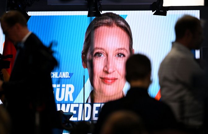 AfD-Parteichefin Alice Weidel holte zwar kein Direktmandat im Bodenseekreis, zieht aber über die Zweitstimme in den Bundestag ein.<span class='image-autor'>Foto: dpa/Sören Stache</span>