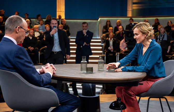CDU-Chef Friedrich Merz war schon bei Miosga zu Gast.<span class='image-autor'>Foto: dpa/Monika Skolimowska</span>