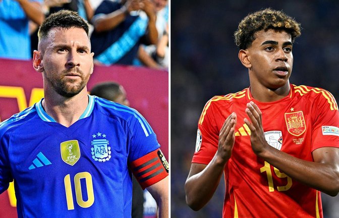 Bitter: Doch kein Duell zwischen Lionel Messi und Lamine Yamal. Die Finalissima wurde entgültig abgesagt (Archivfoto).<span class='image-autor'>Foto: dpa</span>
