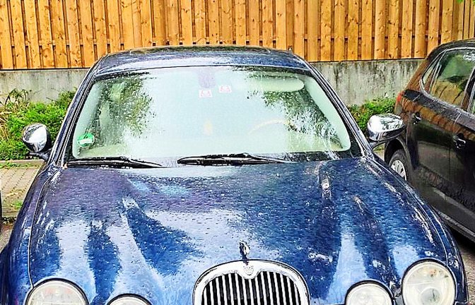 Der Jaguar stört die Anwohnenden – er belegt einen Parkplatz.<span class='image-autor'>Foto: privat</span>