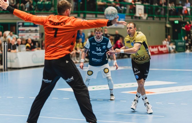 Kai Häfner traf acht Mal, scheiterte aber auch mit drei Siebenmetern an BHC-Keeper Christopher Rudeck.<span class='image-autor'>Foto: IMAGO/Eibner</span>