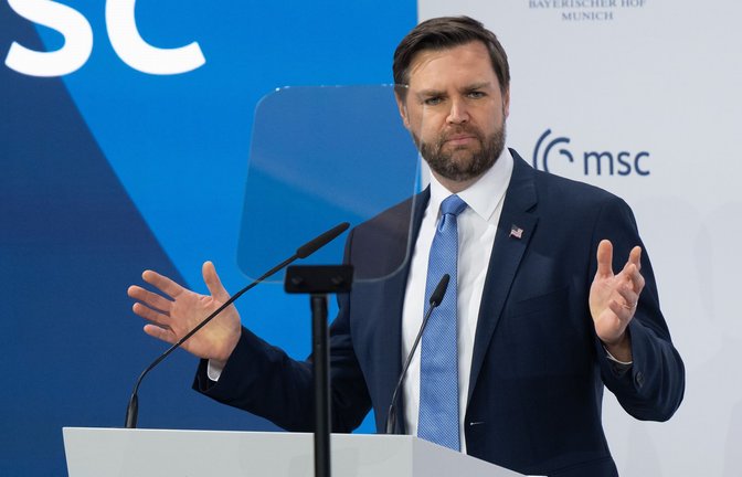 US-Vizepräsident J.D. Vance sprach auf der Münchner Sicherheitskonferenz.<span class='image-autor'>Foto: Sven Hoppe /dpa</span>