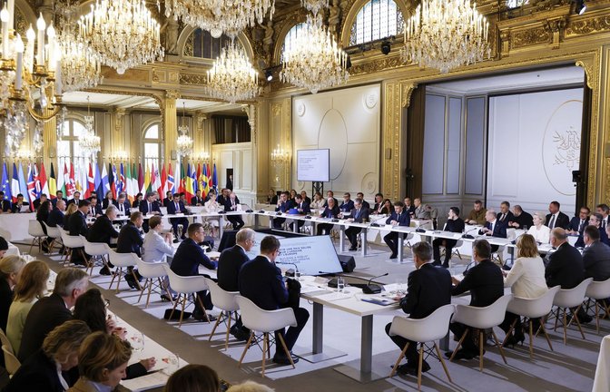 Die Pariser Ukraine-Konferenz fand im Elysee-Palast statt.<span class='image-autor'>Foto: AFP/Ludovic Marin</span>