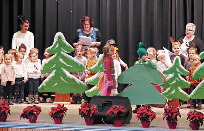 Der Kindergarten erzählte von einem Tannenbaum und seiner Geschichte.  Foto: Friedrich