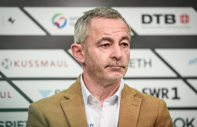 DTB-Präsident Alfons Hölzl stand in Stuttgart Rede und Antwort.<span class='image-autor'>Foto: IMAGO/Eibner</span>
