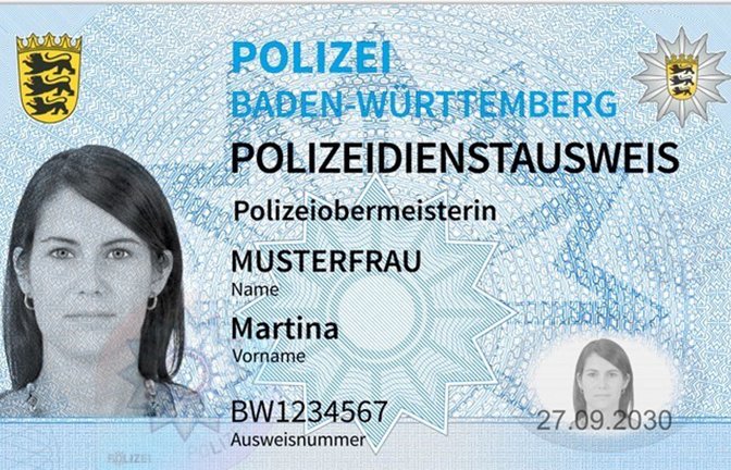 So sieht der neue Dienstausweis der Polizei aus.<span class='image-autor'>Foto: Innenministerium Baden-Württemberg</span>