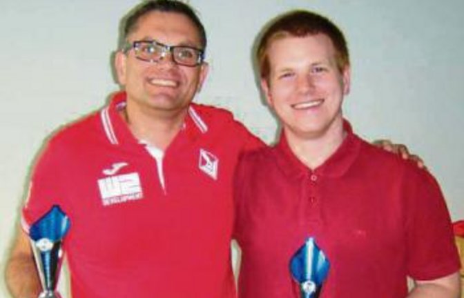Matthias Kroll (rechts) hat nach dem Titel im Einzel an der Seite von Reinhard Schmiedel auch das Doppel bei der DM gewonnen. Foto: privat
