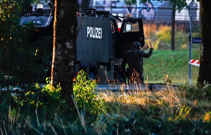 Schüsse bei einer Veranstaltung in der Schweiz: Großaufgebot der Polizei.<span class='image-autor'>Michael Buholzer/KEYSTONE/dpa</span>